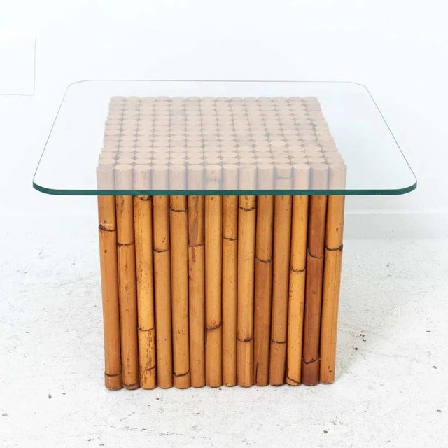 Mid 20th Century Faux Bamboo Cocktail Table For Sale - Image 5 of 8