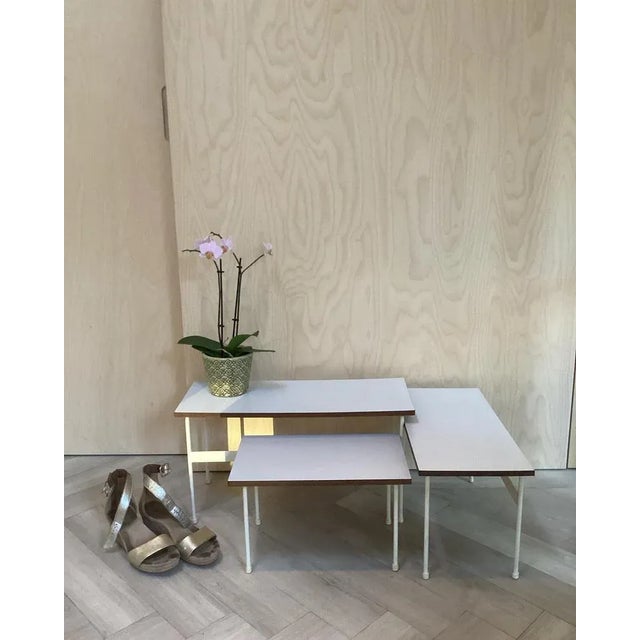 Nesting Table Twello by Martin Visser for T’spectrum, 1956, Set of 3 For Sale - Image 6 of 9