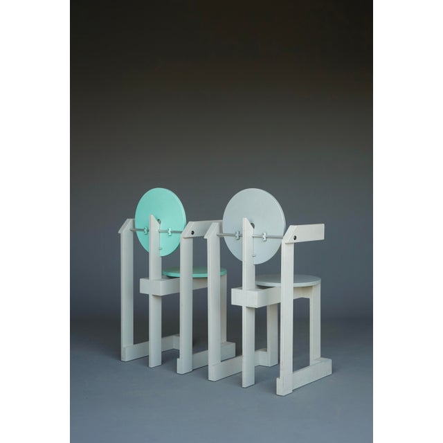 Gray Vintage Dining Chairs by Henk Lampe, 1979, Set of 2 For Sale - Image 8 of 18