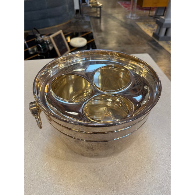 Vintage Italian Ice Bucket With Three-Compartment Insert, 1970s For Sale In Los Angeles - Image 6 of 10