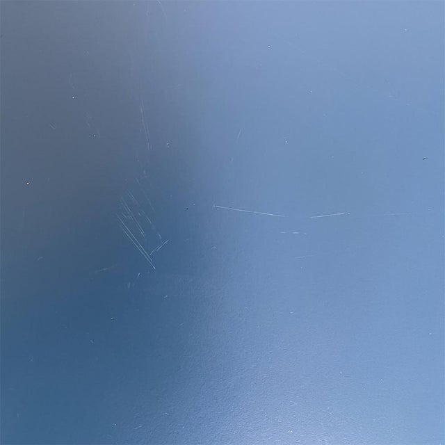 Blue Mid-Century Modern French Oak Dining Table by René Gabriel, 1950s For Sale - Image 8 of 18