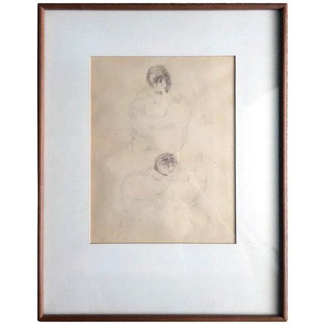 Paper Framed Drawing by Mexican Artist José Luis Cuevas For Sale - Image 7 of 7