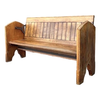 Vintage Adjustable Train Station Bench For Sale