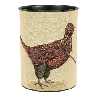 Phillip Pheasant the Gamekeeper Tapestry Waste Bin For Sale