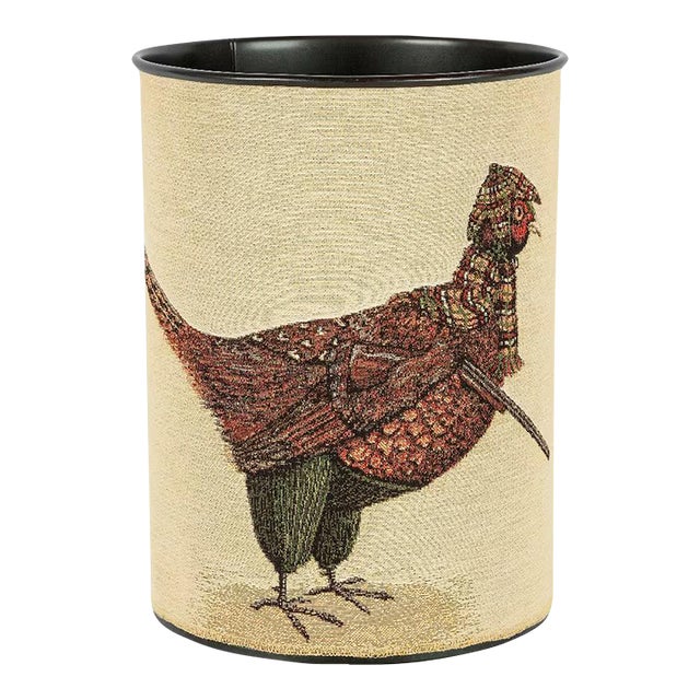 Phillip Pheasant the Gamekeeper Tapestry Waste Bin For Sale