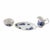 Offering a vintage Royal Albert Connoisseur creamer and open sugar set with a tray, Features a blue and white floral...