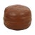 Vintage Round Faux Leather Ottoman, 1970s For Sale - Image 12 of 14