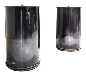 Light Columns in Brass and Acrylic Glass, Set of 2