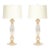 Pair of Modernist Reeded Translucent Glass Table Lamps With 24-Karat Gold Flecks For Sale