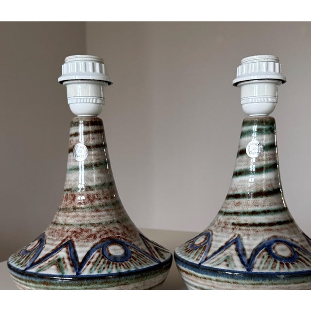 1960s Mid-Century Stoneware Table Lamps from Søholm Stentøj, Denmark, 1960s, Set of 2 For Sale - Image 5 of 8