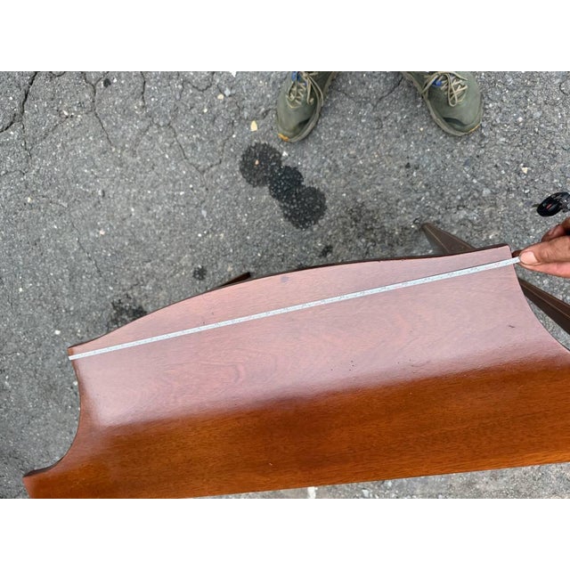 Vintage Hepplewhite Style Mahogany and Burled Wood Inlaid Console Table For Sale - Image 15 of 17