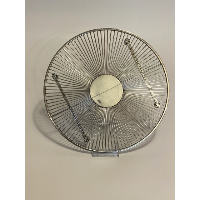 Silver Antique Meriden Britannia Silverplate Expandable Trivet Sunburst-Style Pattern For Sale - Image 8 of 8