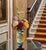 Late 20th Century Abstract Textural Art Glass Amber Blue Ovoid Vase For Sale - Image 5 of 17