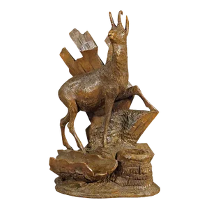 Finely Carved Wood Chamois Brienz, Switzerland Ca. 1900