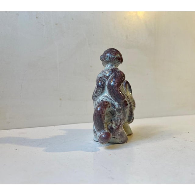 Ceramic Boy on Donkey Figurine from Michael Andersen & Son, 1950s For Sale - Image 4 of 9