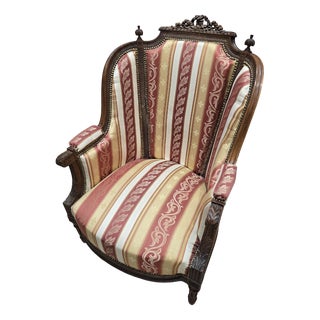 Louis XVI Style Bergère Armchair, 1950 For Sale