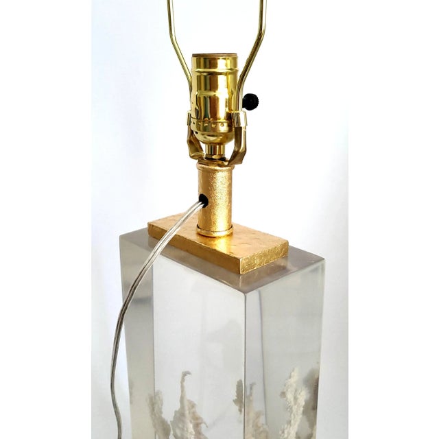 Christa's South Seashells Lamp Shells Seashells Lucite Aquarium & Shade For Sale - Image 4 of 9