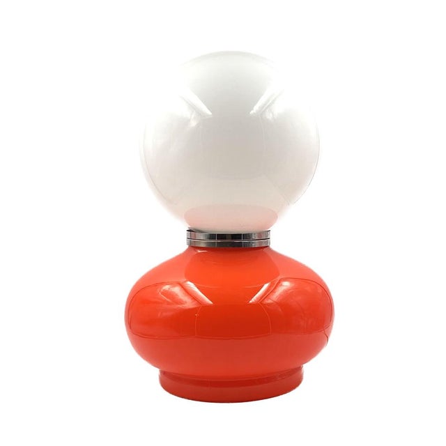 Space Age Red Murano Glass Table Lamp attributed to AV Mazzega, 1970s For Sale - Image 13 of 16