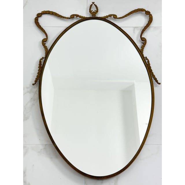 Mid-Century Modern Mid-Century Italian Brass Mirror, 1960s For Sale - Image 3 of 17