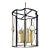 Hudson Valley Modern Black and Gold Cresson Pendant/Lantern For Sale