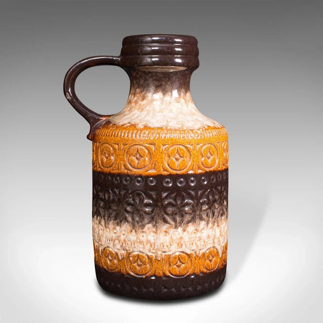 Rustic European 1960s Vintage German Ceramic Decorative Jug For Sale - Image 3 of 10