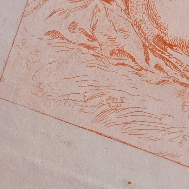 Francois Boucher, Fire, Allegory, 1800s, Glass & Wood & Paper, Framed For Sale - Image 10 of 18