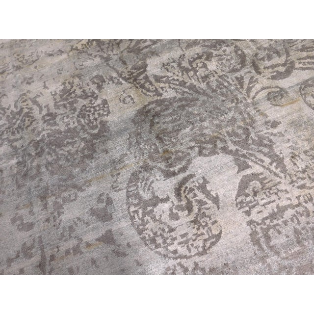 Modern Hand Knotted Bamboo Silk Rug. 7'10"x 9'10" For Sale - Image 10 of 18