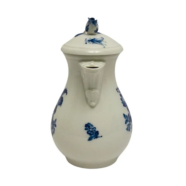 Meissen 磁器皿 青い花模様 約24cm x 13cm Antique Meissen Porcelain Blue Floral & Insect Tea Pot with