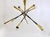 Large Articulating Black and Brass Sputnik Chandelier in the style of Stilnovo, 1950s For Sale - Image 9 of 18