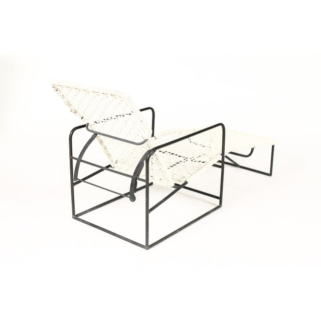 Metal 1990s Mid Century Bronze Patio Reclining Chaise Lounges – Kurt Voss Metals, Attributed For Sale - Image 7 of 12