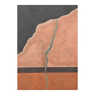 Vintage "Kriti #18" Abstract Painting Acrylic on Canvas by K. Lambrakis (20th Century) For Sale