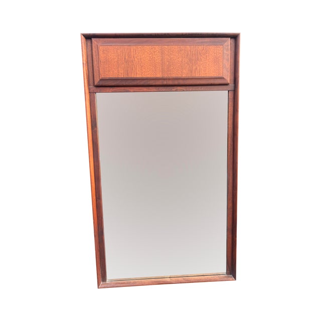 Vintage Maurice Villency Pair Wall Mirrors in Walnut Wood *excuse frosting to block reflections. Mirrors are clean as...