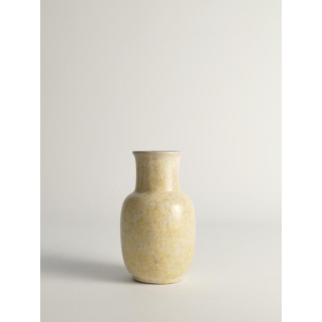 Mid-Century Modern Grey and Yellow Stoneware Vase by Strehla, 1970s For Sale - Image 4 of 15