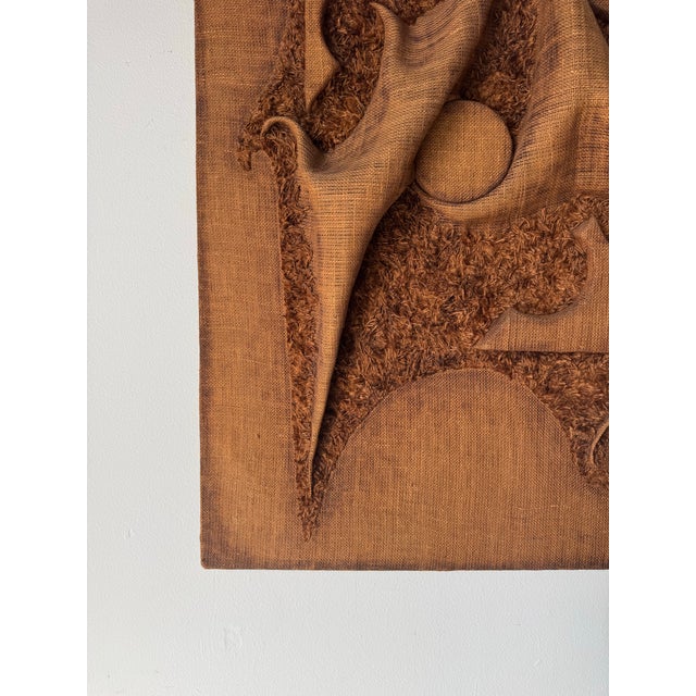 1970s 1970’s Vintage Organic Textured Sculptural Wall Art by Roger M. For Sale - Image 5 of 12