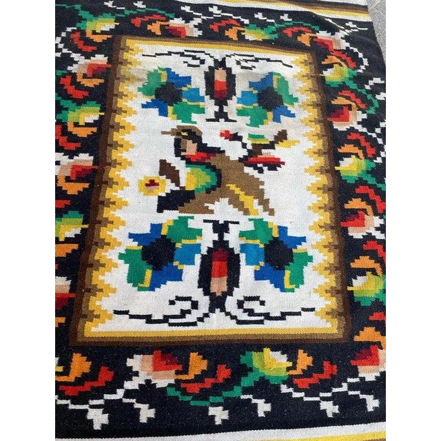 Mid-Century Navajo Tapestry Kilim For Sale - Image 6 of 11