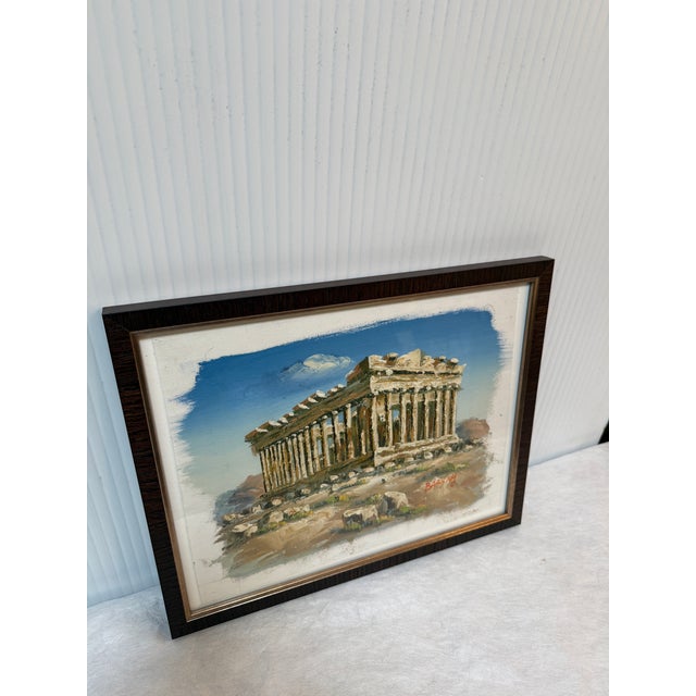 Design Plus Gallery presents a Signed Painting of the Parthenon on the Acropolis of Athens. The painting shows the ancient...
