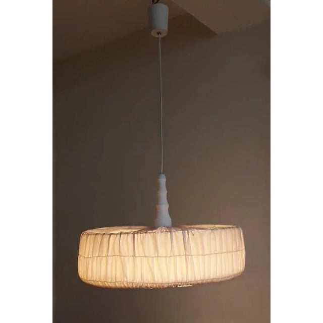 Vintage Ceiling Lamp in Cream, 1970s For Sale - Image 4 of 5
