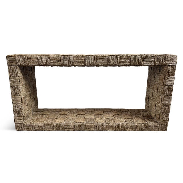 2020s Woven Seagrass Console Table For Sale - Image 5 of 13