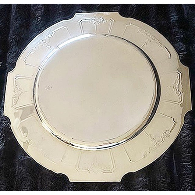 1920s Gorham Sterling Silver Charger Plate Set Art Deco - 12 pcs For Sale - Image 11 of 17