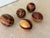 Antique Arts & Crafts Intarsia Inlay Turned Wood Darning Eggs, Set of 5 For Sale - Image 4 of 18