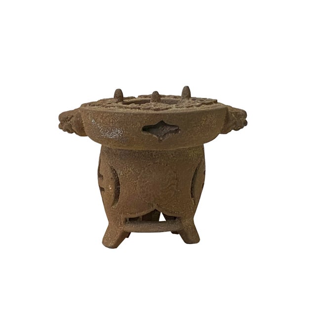 Vintage Iron Metal Finish Rustic Ding Burner Shape Small Figure For Sale In San Francisco - Image 6 of 6