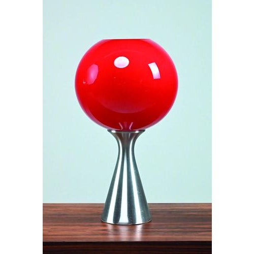 Large Space Age Table Lamp with Glass Shade from Erco For Sale - Image 13 of 13