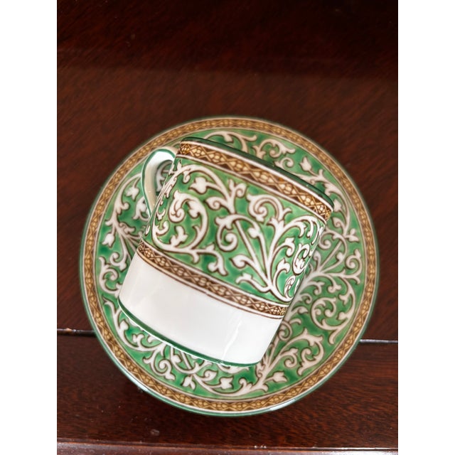 English Vintage Wedgewood Fine Bone China Demitasse/Espresso Cup and Saucer For Sale - Image 3 of 3