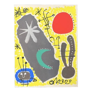 Joan Miro Abstract Art Print Mars Papier Colle From XXe Siècle (No. 6) For Sale