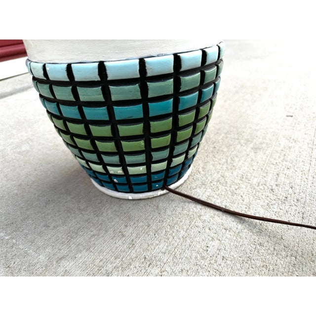 Mid-Century Turquoise Genie Table Lamp For Sale - Image 4 of 7