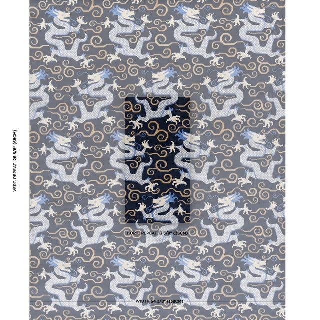 Inspired by chinoiserie motifs, this fabulous, fantastical dragon pattern was dreamt up by our in-house design studio....