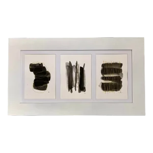 Contemporary Mid Century Modern Style Abstract Painting on Paper by Stephanie Cate