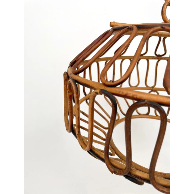 Bamboo & Rattan Pendant, Italy, 1960s For Sale - Image 12 of 13