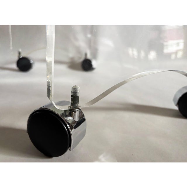 MCM Sculptural Lucite Vanity Stool For Sale - Image 9 of 9