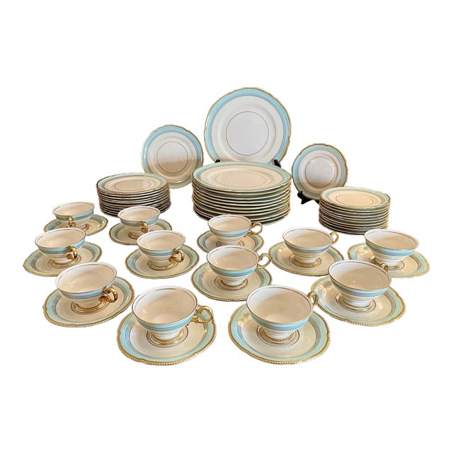 Vintage Castleton China Made in Usa Tremont Dinnerware Set for 12 1950-1962- 60 Pieces For Sale